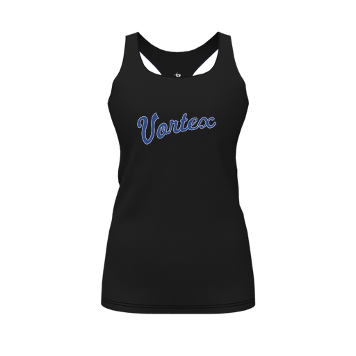 [FT0TRBBK-FYS-LOGO2] Decker Racerback Tank Top (Female Youth S, Black, Logo 2)
