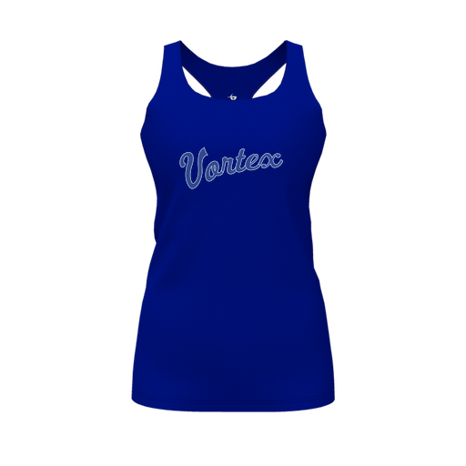 [FT0TRBRY-FYS-LOGO2] Decker Racerback Tank Top (Female Youth S, Royal, Logo 2)