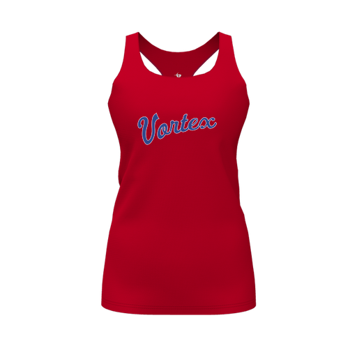 [FT0TRBRD-FYS-LOGO2] Decker Racerback Tank Top (Female Youth S, Red, Logo 2)