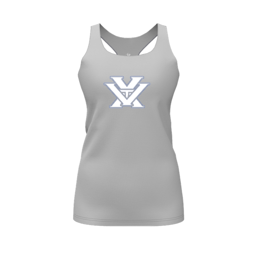[FT0TRBGY-FYS-LOGO1] Decker Racerback Tank Top (Female Youth S, Gray, Logo 1)