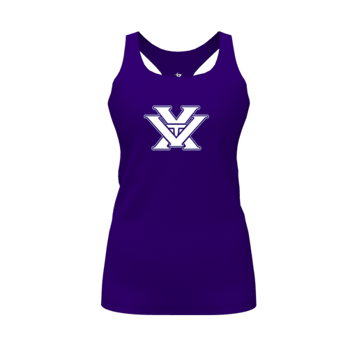 [FT0TRBPP-FYS-LOGO1] Decker Racerback Tank Top (Female Youth S, Purple, Logo 1)