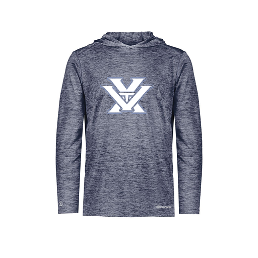 [FOLHCGNV-AS-LOGO1] Decker Men's Charge Hoodie (Adult S, Navy, Logo 1)