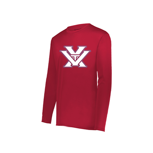 [222822.083.XS-LOGO1] Men's LS Smooth Sport Shirt (Adult XS, Red, Logo 1)