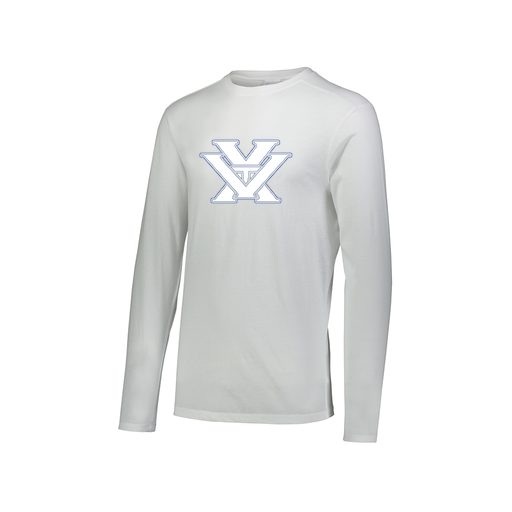 [FTLCUBWH-AXS-LOGO1] Decker Men's Tri-Blend T-Shirt - Long Sleeve (Adult XS, White, Logo 1)