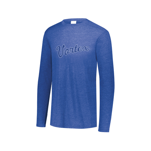 [FTLCUBRY-AXS-LOGO2] Decker Men's Tri-Blend T-Shirt - Long Sleeve (Adult XS, Royal, Logo 2)