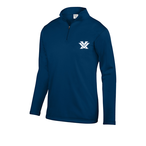 [FOLQFFNV-AS-LOGO1] Decker Men's FlexFleece 1/4 Zip (Adult S, Navy, Logo 1)