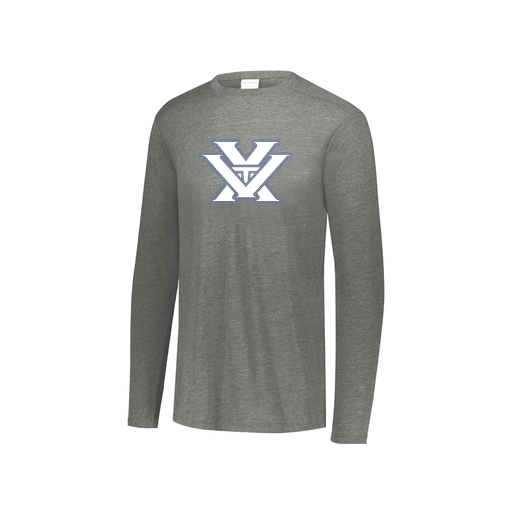 [FTLCUBGY-YS-LOGO1] Decker Youth Tri-Blend T-Shirt - Long Sleeve (Youth S, Gray, Logo 1)