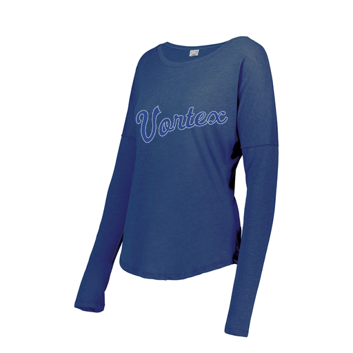 [FTLCUBRY-FAXS-LOGO2] Decker Women's Tri-Blend T-Shirt - Long Sleeve (Female Adult XS, Royal, Logo 2)